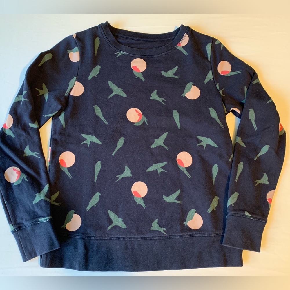 Boden XS cotton sweatshirt, birds, moon